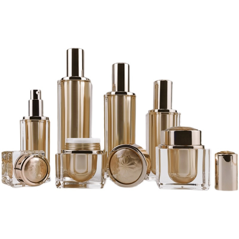 Luxury Skincare Packaging - عالية الجودة الاكريليك الذهب كريم مرطبان