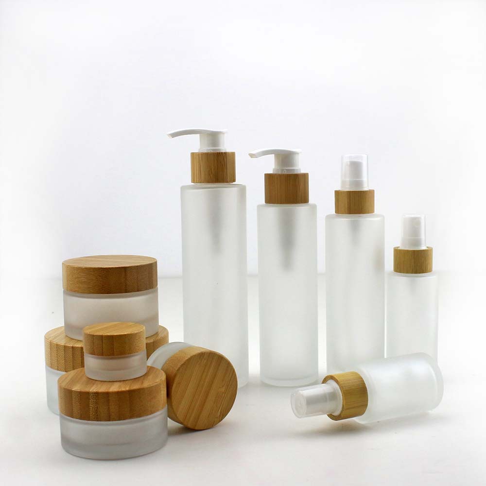 Luxury Skincare Packaging - زجاجة عطر من الخيزران الطبيعي زجاج
